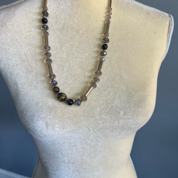 LOFT Bead Silver-tone Long Necklace - Picture 5 of 5